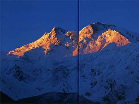 
Nanga Parbat Rahkiot Face At Sunset - Nanga Parbat: La Montagna Nuda book
